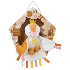 Zestaw upominkowy Doudou - muzyczny pluszowy ptak żółty 23 cm
