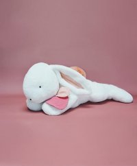 Doudou Conejo de peluche con pompón rosa oscuro 80 cm
