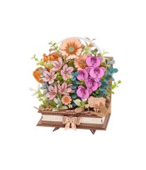 Puzzle 3D din lemn RoboTime Carte înflorită