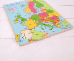Casse-tête en bois Bigjigs Toys Carte de l'Europe 25 pièces