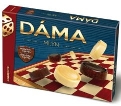 Dáma + mlýn společenská hra v krabici 33x23x4cm