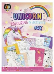 Libro de actividades y para colorear de unicornios A4