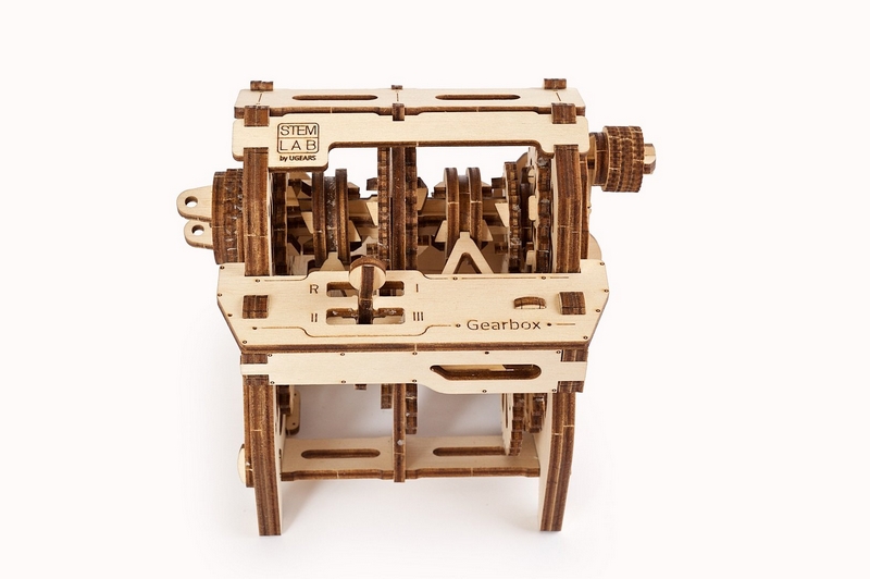 Ugears Casse-tête mécanique 3D en bois STEM éducatif Boîte de vitesse