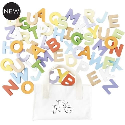 Le Toy Van Petilou Lettres dans un sac en toile