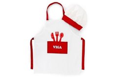 Costum de bucătar - șorț cu pălărie