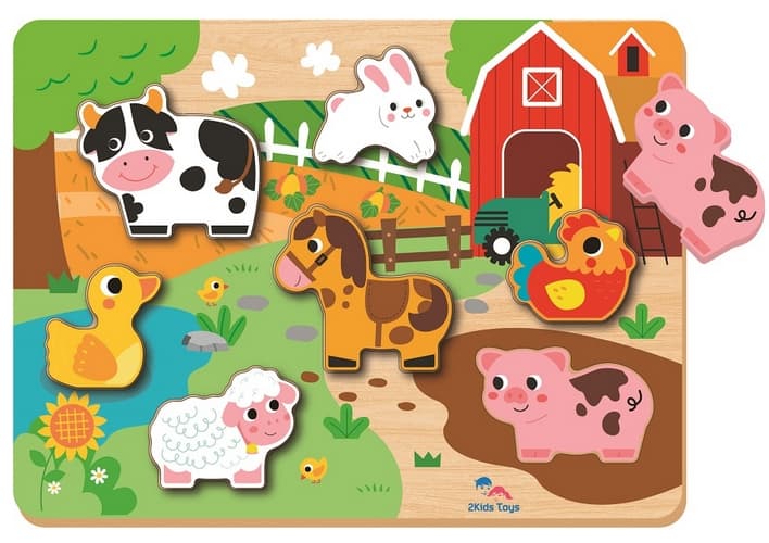 2Kids Toys Vkládací puzzle Farma