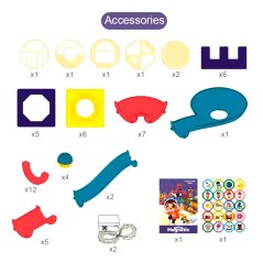 Magnetyczny zestaw konstrukcyjny Zamki 56 elementów