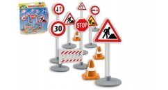 Dopravní značky plast 16cm 17ks