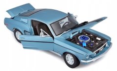 Maisto - Ford Mustang GT Cobra Jet FB 1968, blu metallizzato, 1:18