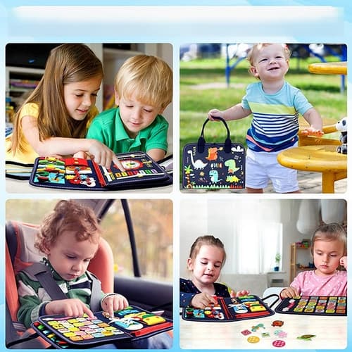 Valiză din pâslă Montessori pentru dezvoltarea simțurilor