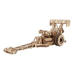 Ugears 3D drevené mechanické puzzle pretekárske auto (Dragster)