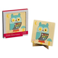 Petit Collage Puzzle en bois hibou