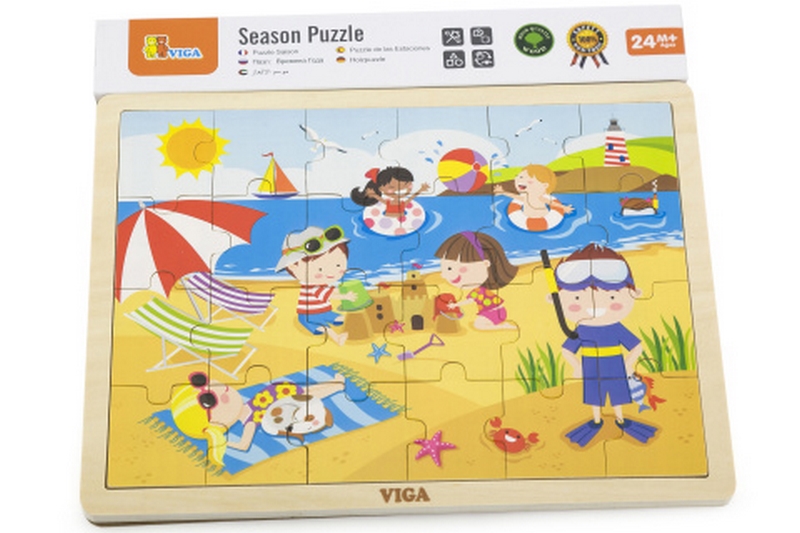 Viga Puzzle en bois de 24 pièces - été