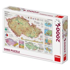 DINO Puzzle Térképek a Cseh Köztársaságról 2000D