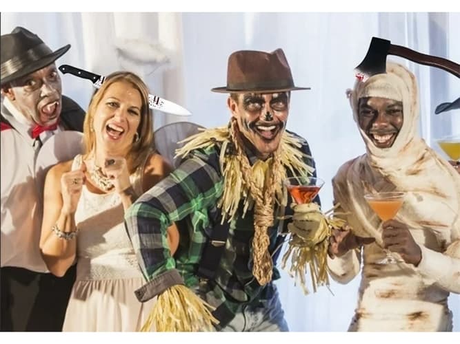Halloweenská čelenka se sekerou
