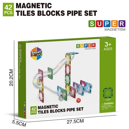 Magnetická stavebnice Průhledná 42 ks