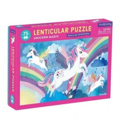 Mudpuppy Puzzle Lenticular Magic of Unicorns 75 de piese