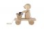 Câine cu xilofon din lemn natural de tragere
