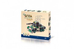 Set de construcții Seva Army Combat Vehicles din plastic 436 piese
