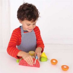 Bigjigs Toys Trancheuse à fruits en bois avec tablier