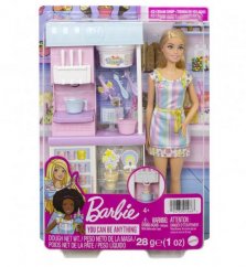 Barbie joc set de joc înghețată vânzător de înghețată blondă