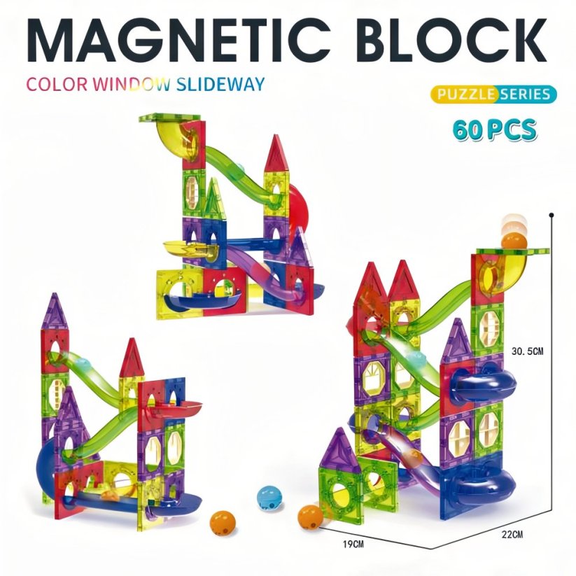 Magnetická stavebnice Věž 60 ks