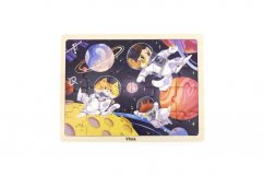 Fa puzzle - Állatok a világűrben 24 db
