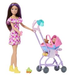 Barbie Chůva s kočárkem