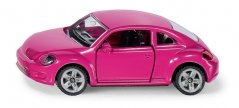 SIKU Blister 1488 - VW Beetle růžový s polepkami