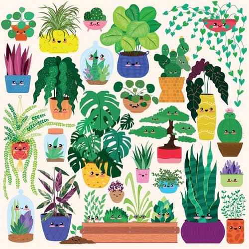 Mudpuppy Puzzle Happy Plants 500 dielikov