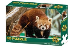 Puzzle 3D - Panda roșu