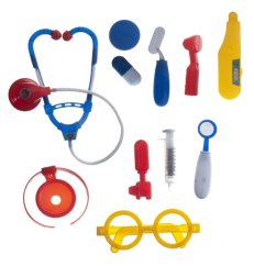 Ensemble médecin/médecin en plastique dans une boîte en plastique sous blister