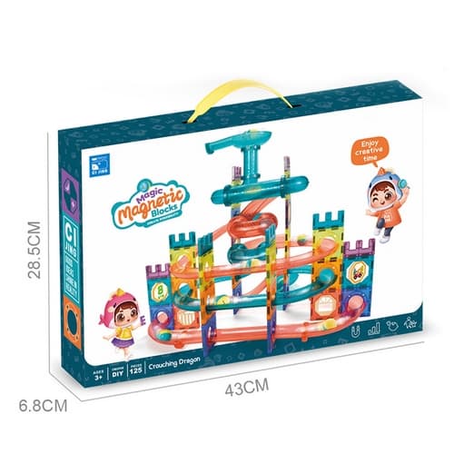 Magnetická stavebnice Dráha maxi 125 ks