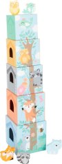 Pies pequeños Torre plegable pastel con animales