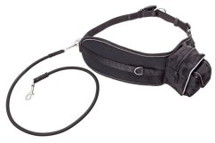 Karlie sport öv pórázzal, fekete, 65-120cm