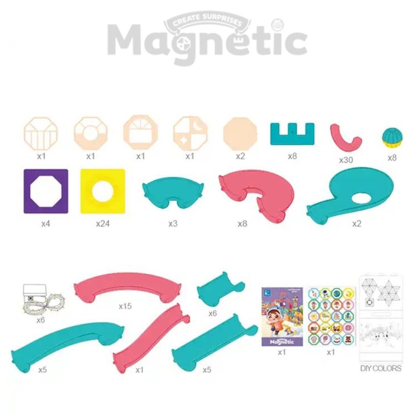 Magnetická stavebnice Hrad maxi 125 ks
