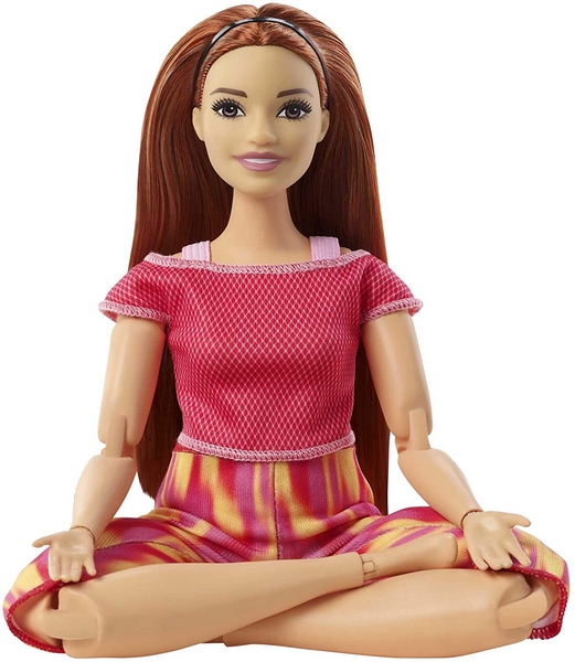 Barbie V pohybu - Varianty: GXF04 blondýna,modré triko