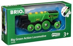 Brio 33593 Locomotivă electrică masivă verde cu lumini electrice
