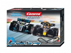 Carrera GO!!! 63518 F1 4,3m + 2 samochodziki akumulatorowe w pudełku 54x36x7cm
