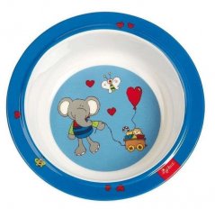 Castron din melamină pentru copii LOLO LOMBARDO elefant cu silicon (15,5 cm)