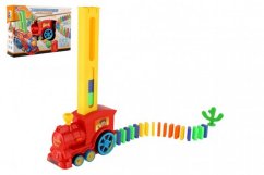 Locomotivă/Tren domino din plastic 16cm cu sunet și lumină