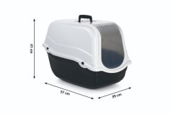 Beeztees WC macskáknak ROMEO fekete/fehér 57x39x41cm