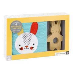 Petit Collage Carte din material textil cu iepure