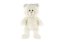 Ursuleț alb de pluș de 40 cm, alimentat cu baterii, cu lumină și sunet