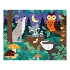 Petit Collage Puzzle 2in1 animale din pădure
