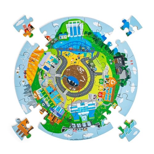 Bigjigs Toys Puzzle circulaire de recyclage