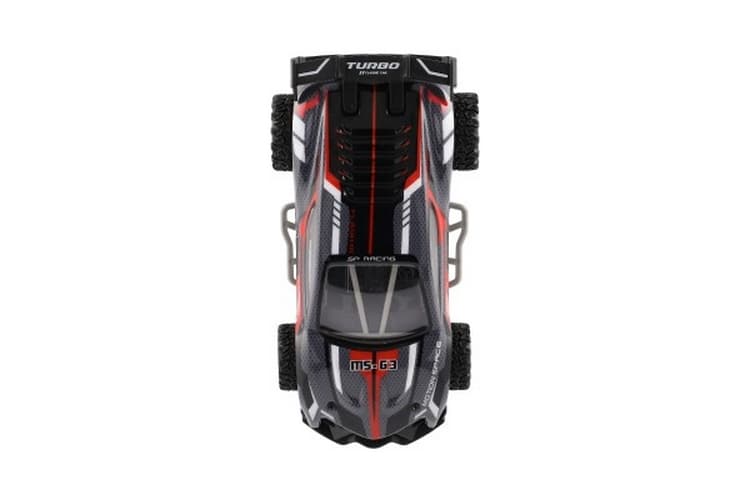 Auto RC sportovní plast 2,4GHz 20cm na baterie šedo-červené v krabici