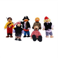 Bigjigs Toys Piráti sada 6ks