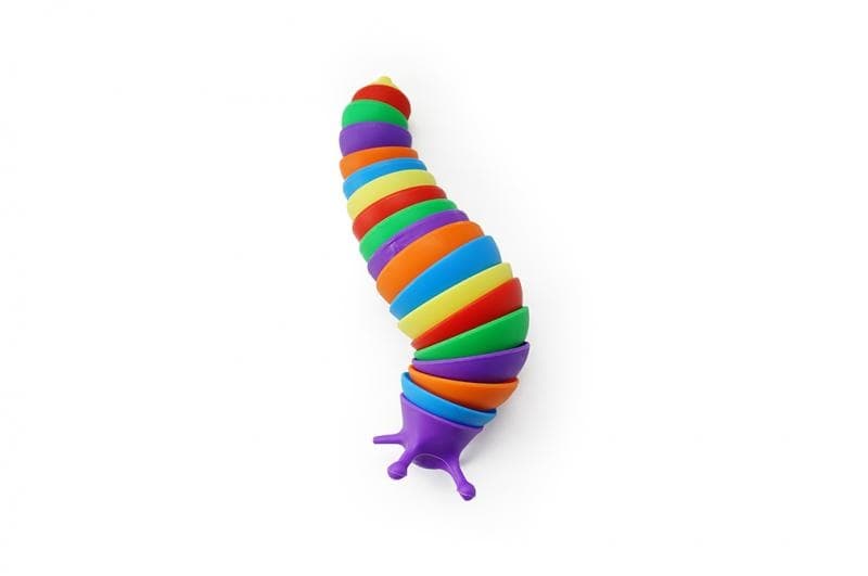 Fidget toy - duhový slimák
