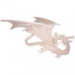 Woodcraft Drevené 3D puzzle zvieratá drak a rytier